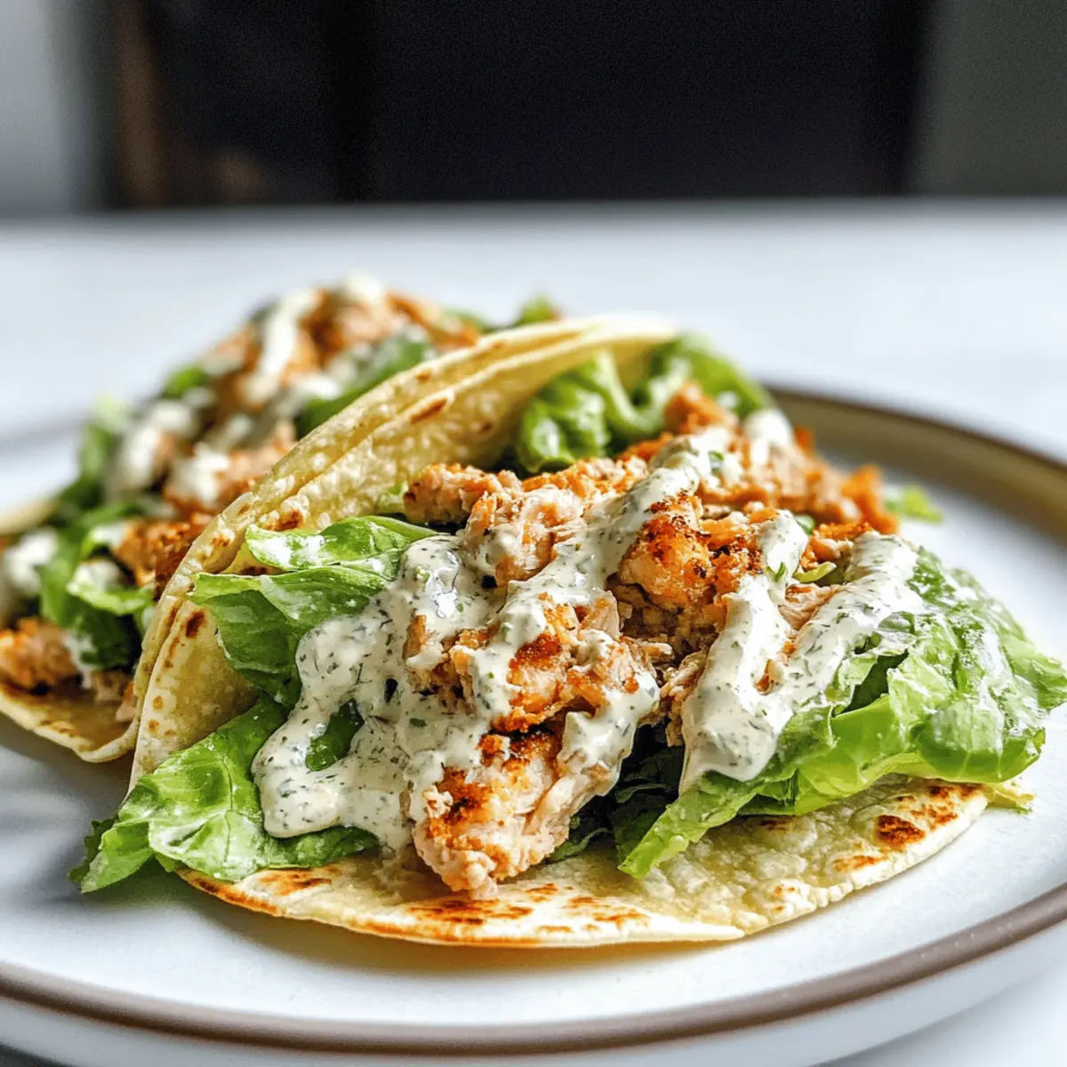 Tacos au poulet César écrasé: Un délice rapide et croustillant
