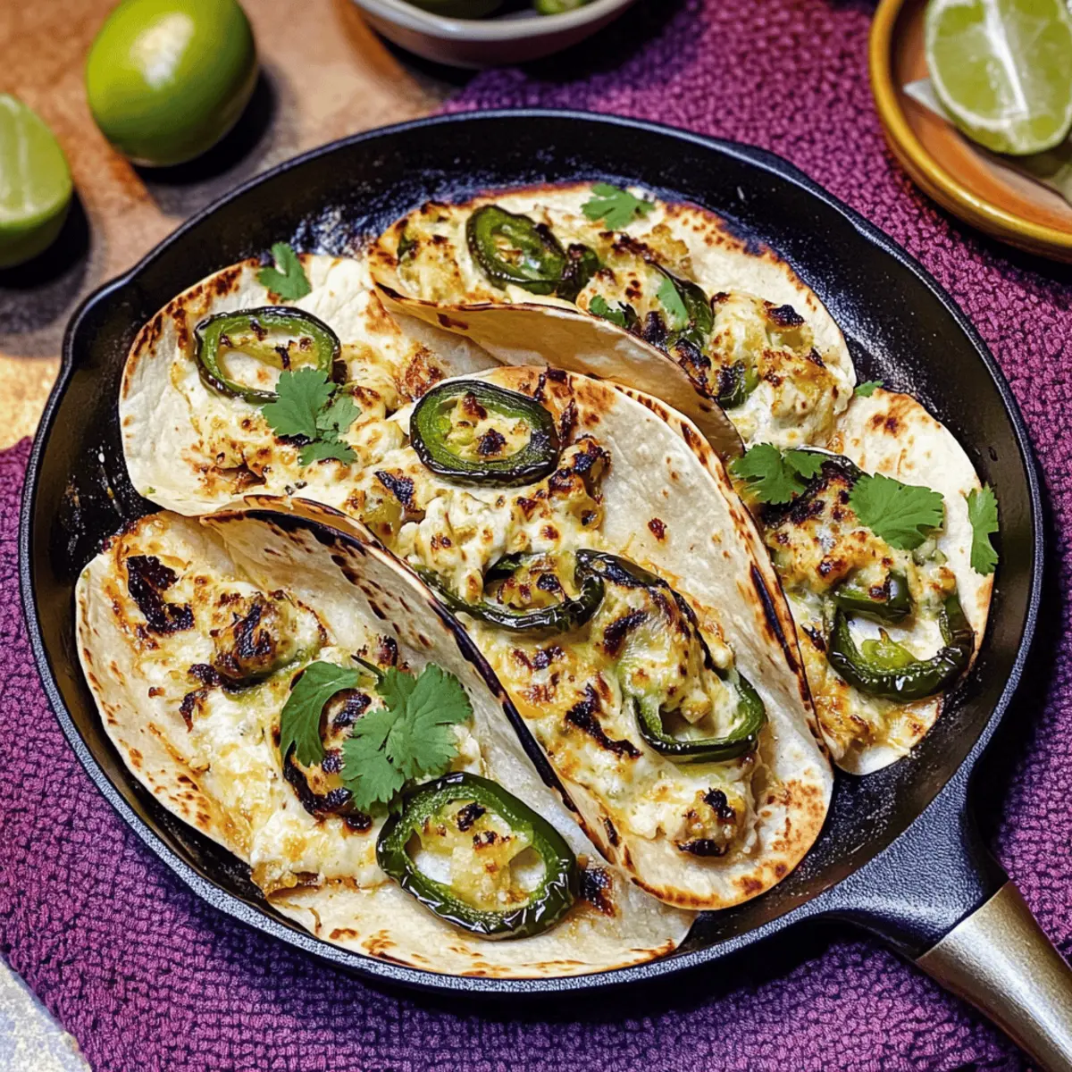 Tacos en poêle aux jalapeños poppers irrésistibles