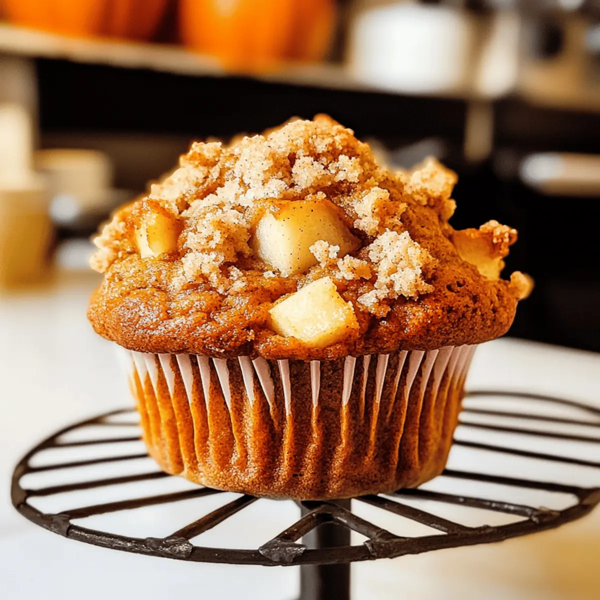 Muffins aux pommes et à la citrouille avec streusel