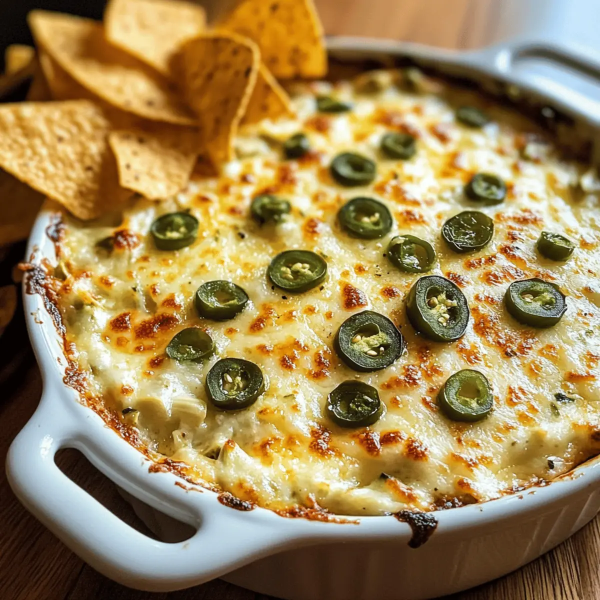 Trempette crémeuse au jalapeño et aux artichauts cuite au four