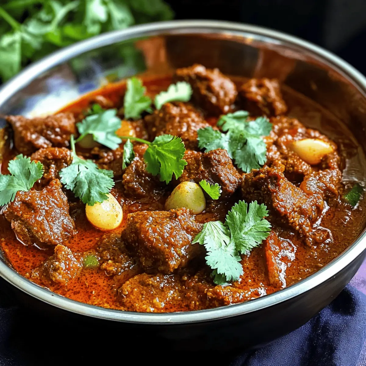 Vindaloo de boeuf : le goût épicé de l'Inde