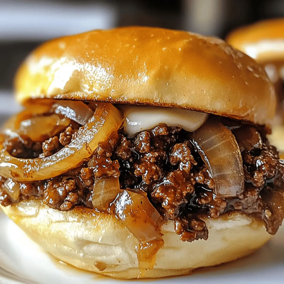 Boeuf Sloppy Joes aux Oignons Français à Tomber