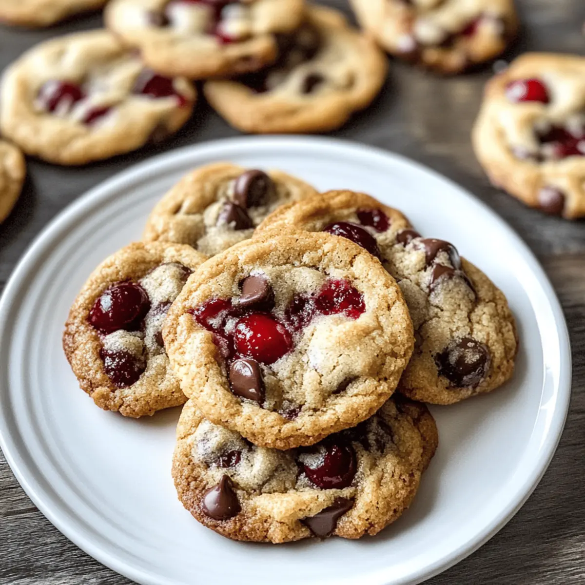 Cookies aux cerises et pépites de chocolat moelleux
