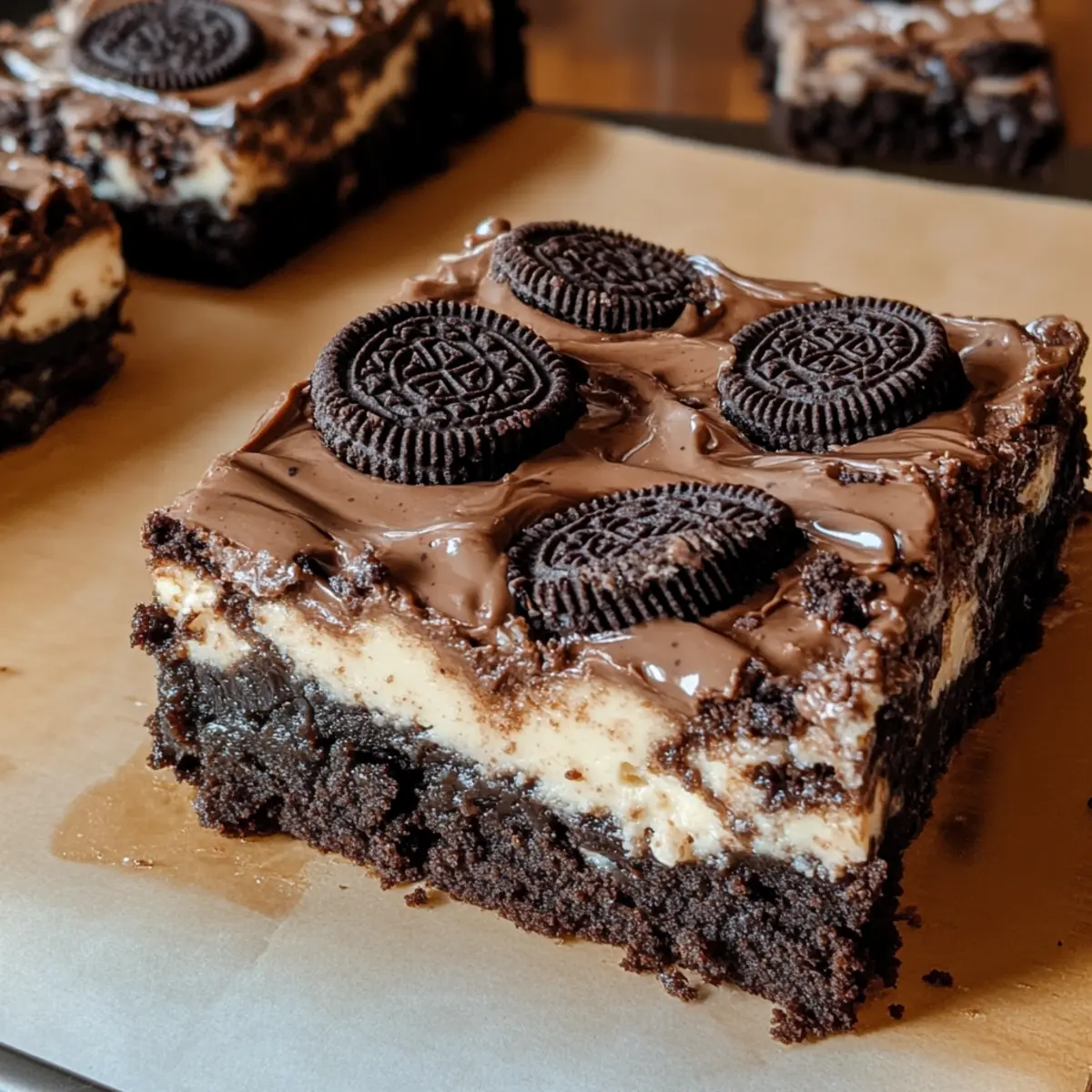 Barres de cheesecake au brownie irrésistibles