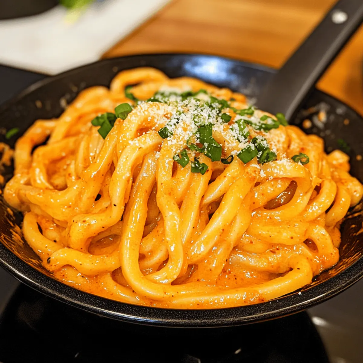 Udon aux Gochujang : Un Dîner Crémeux et Épicé
