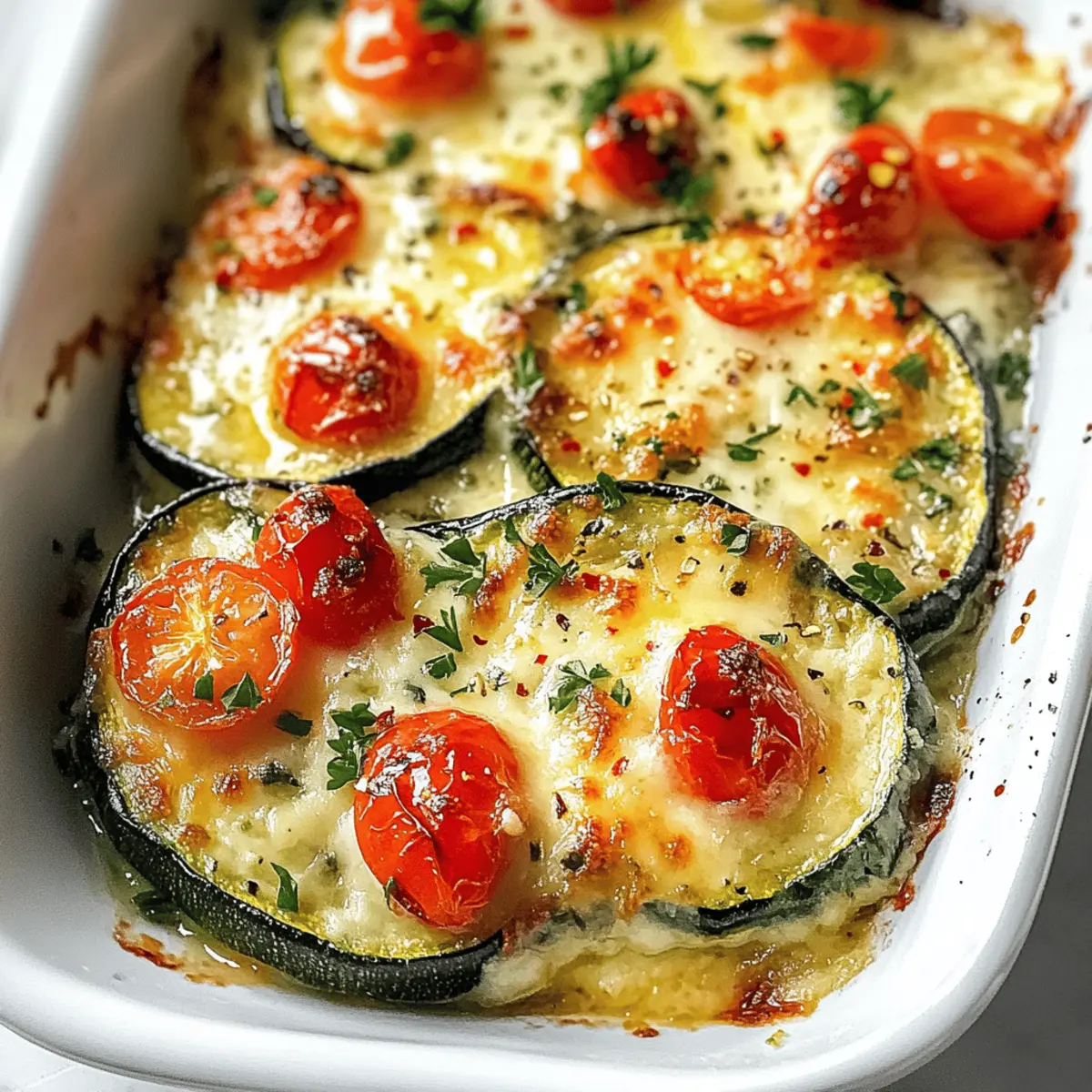 Courgettes et fromage cuites au four simples et savoureuses