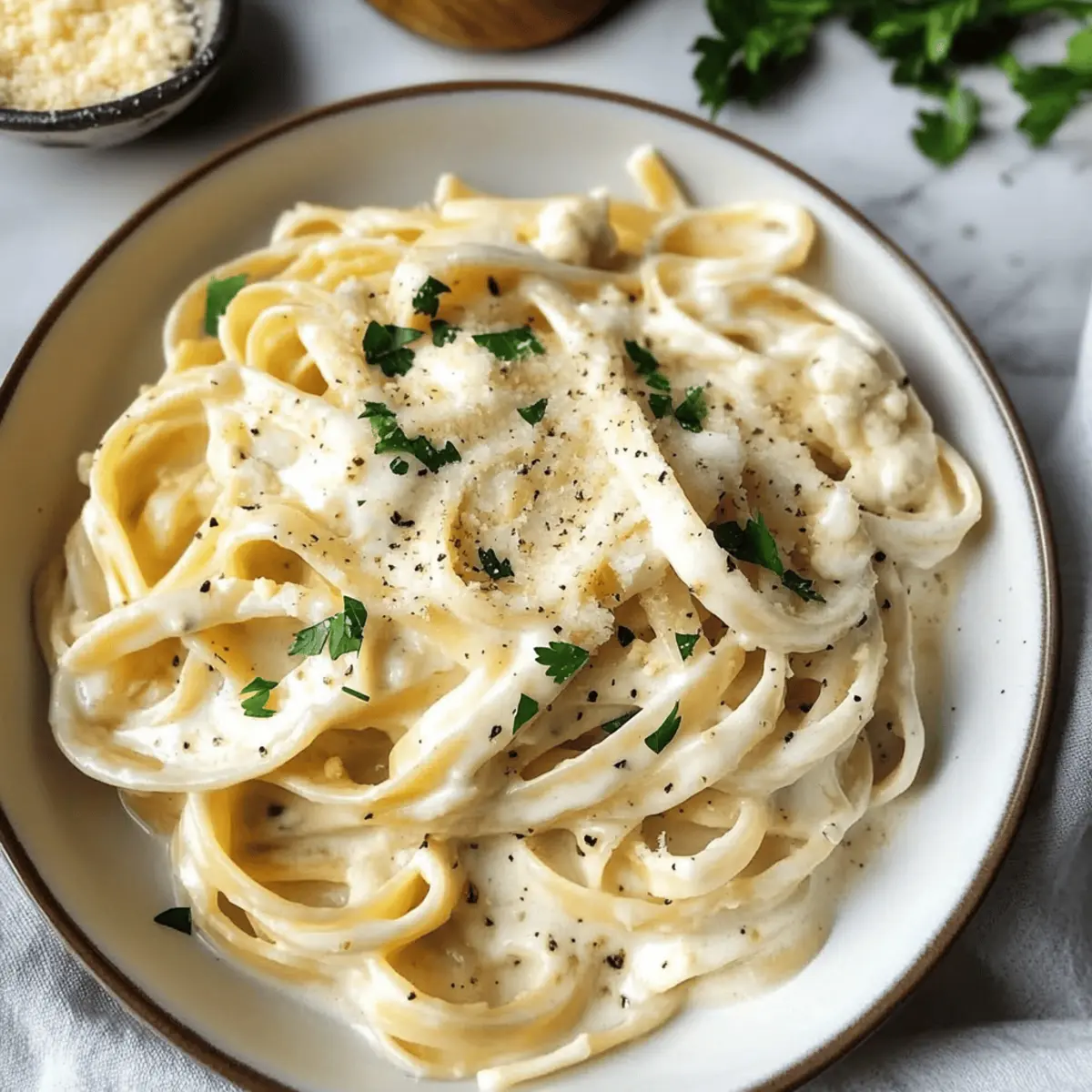 Fettuccine Alfredo Léger au Chou-Fleur Savoureux