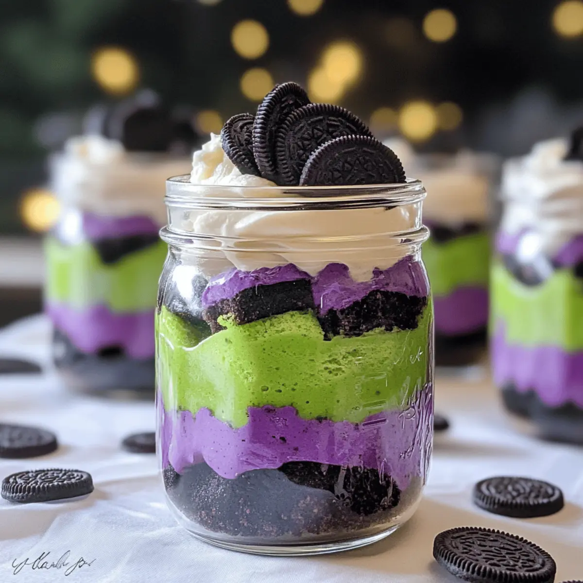 Mini Trifles de Beetlejuice à faire pour Halloween