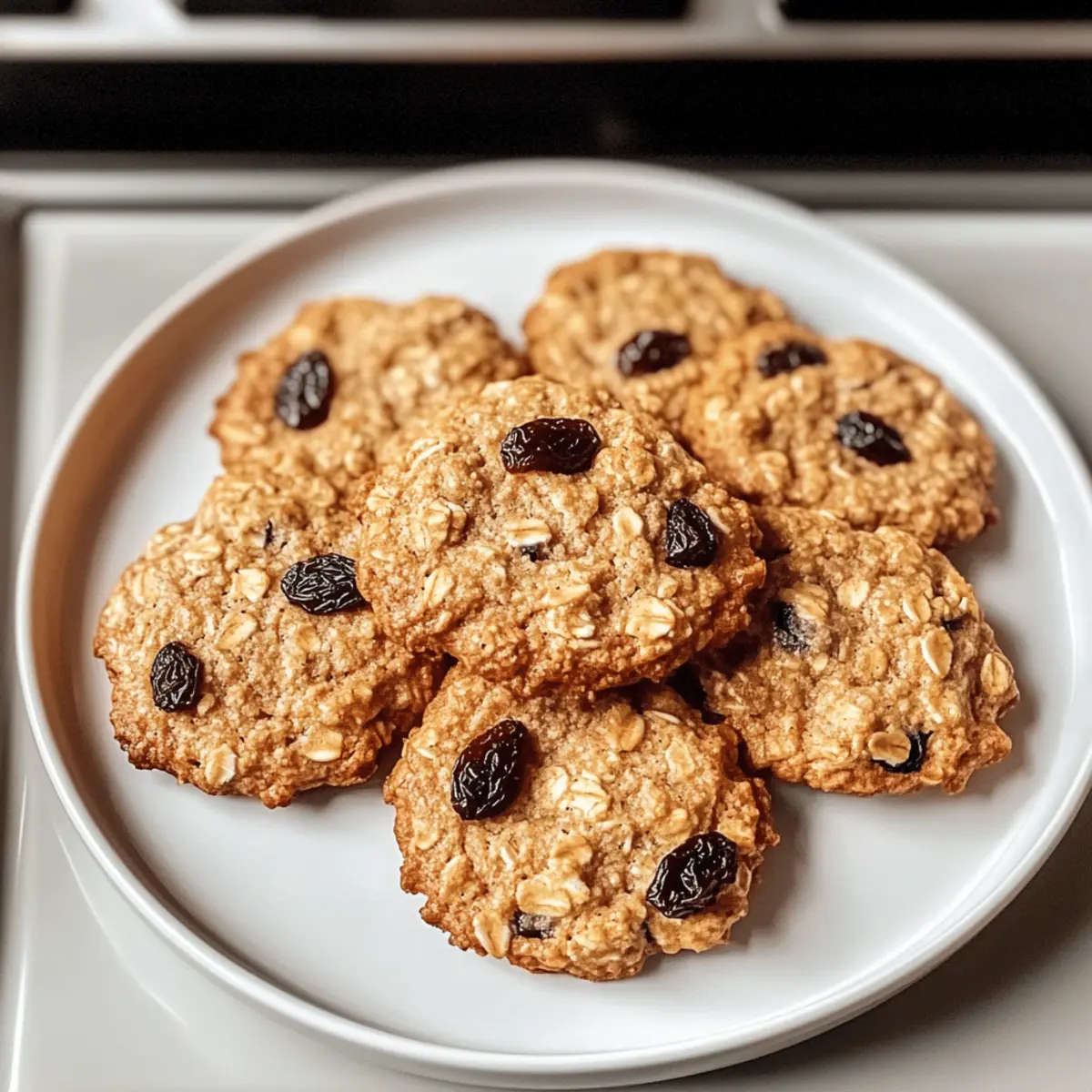 Biscuits aux flocons d'avoine et raisins secs moelleux