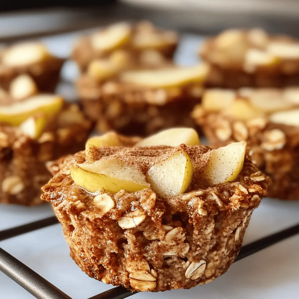 Muffins d'avoine aux pommes cuites à la cannelle délicieux