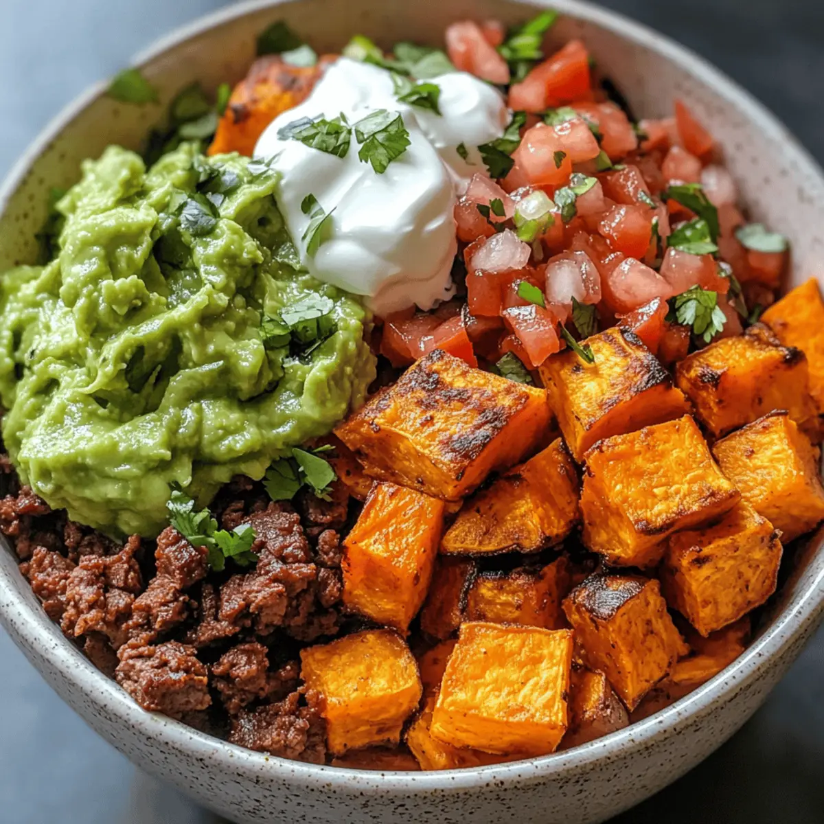 Bol de tacos de patate douce irrésistible et sain