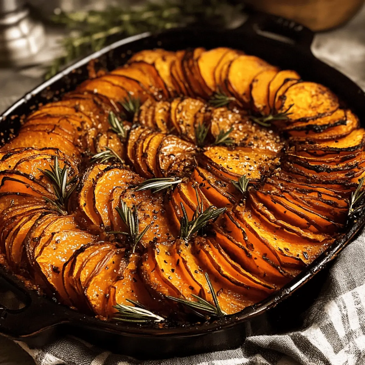 Tartiflette de patate douce en spirale à tomber