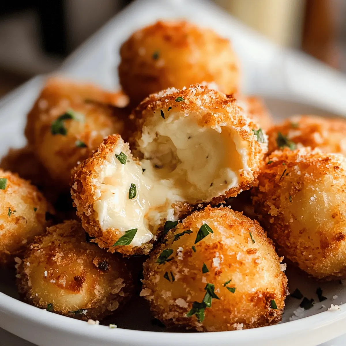 Bouchées de fromage frites faciles à partager
