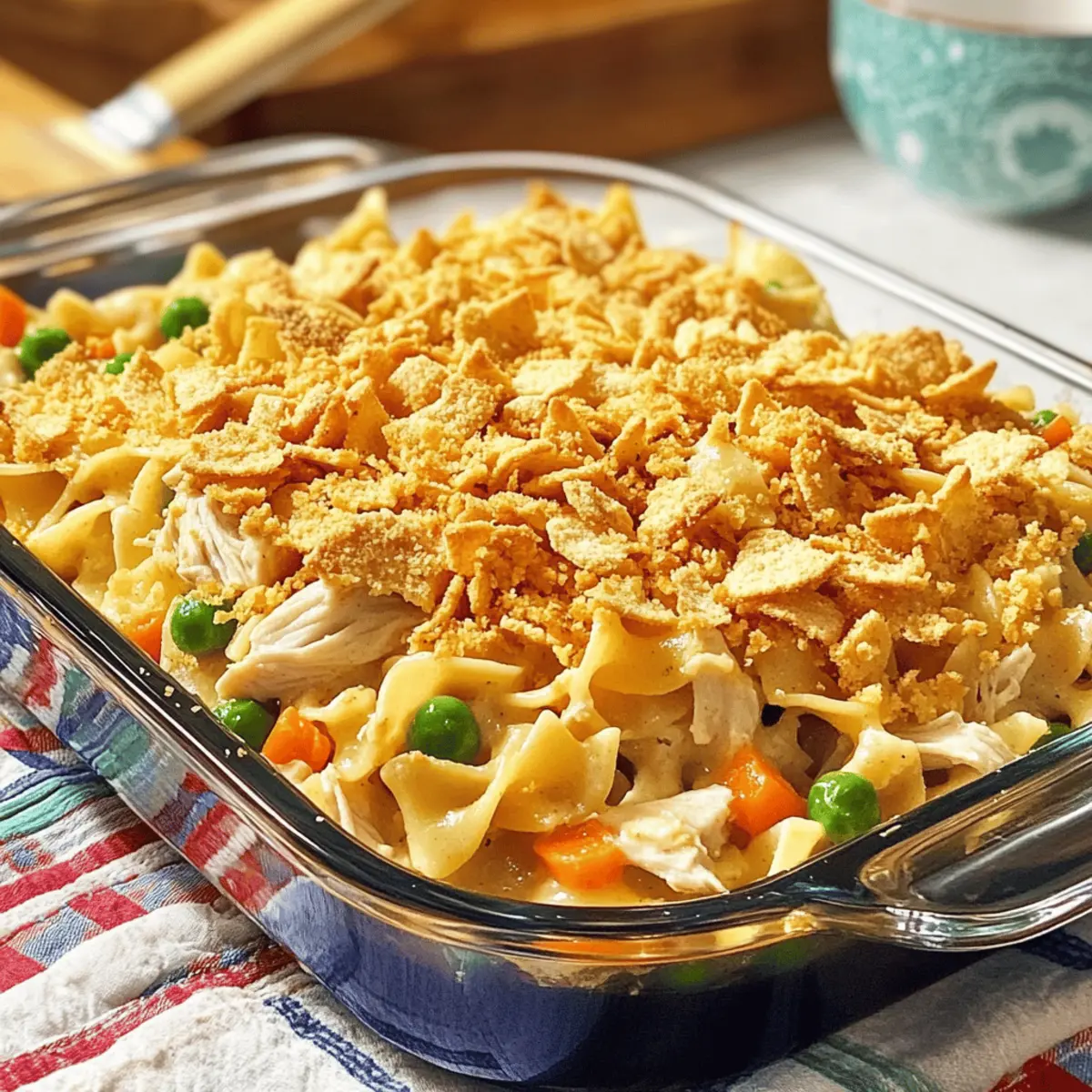 Casserole de nouilles au poulet facile et savoureuse