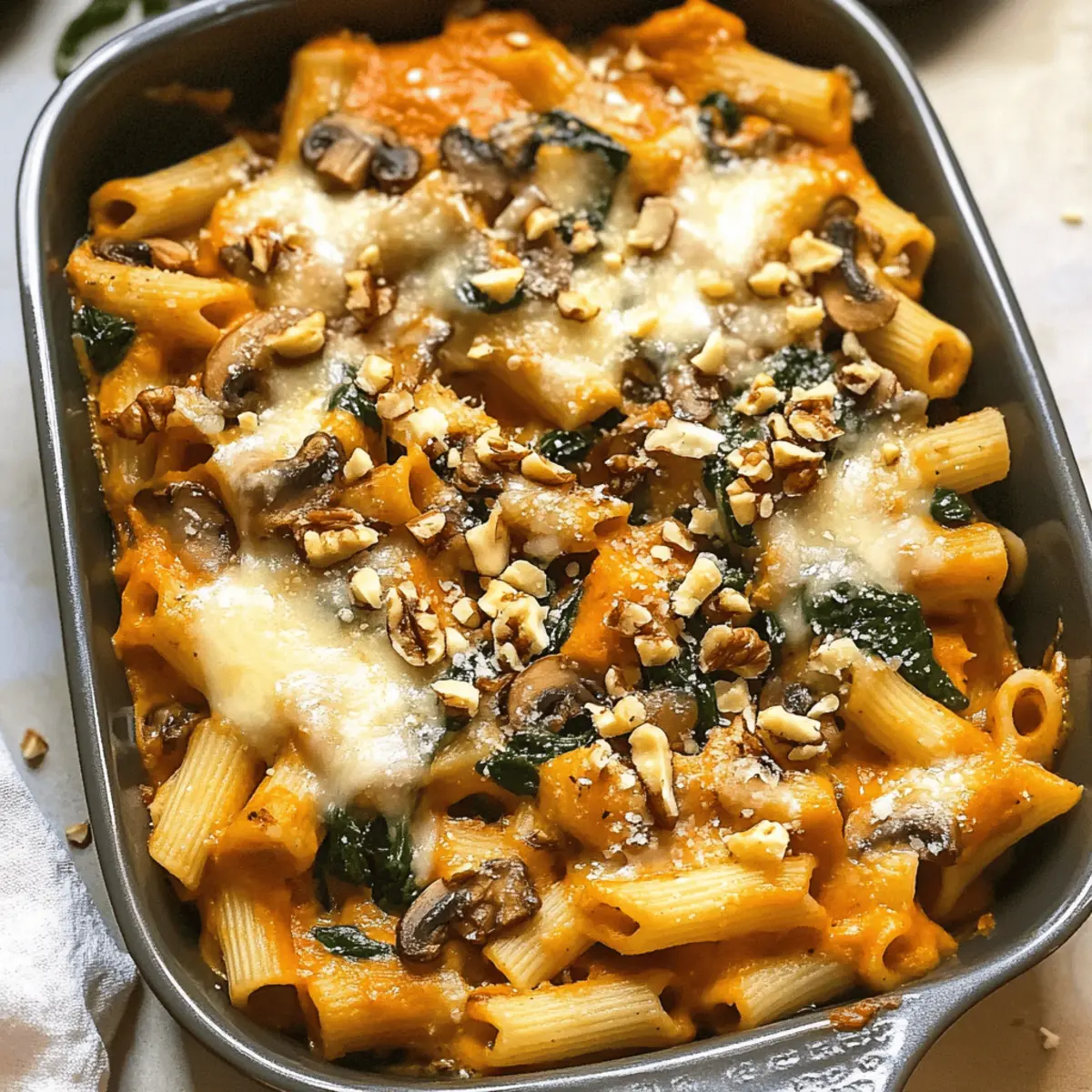 Gratin de pâtes au potiron savoureux et réconfortant