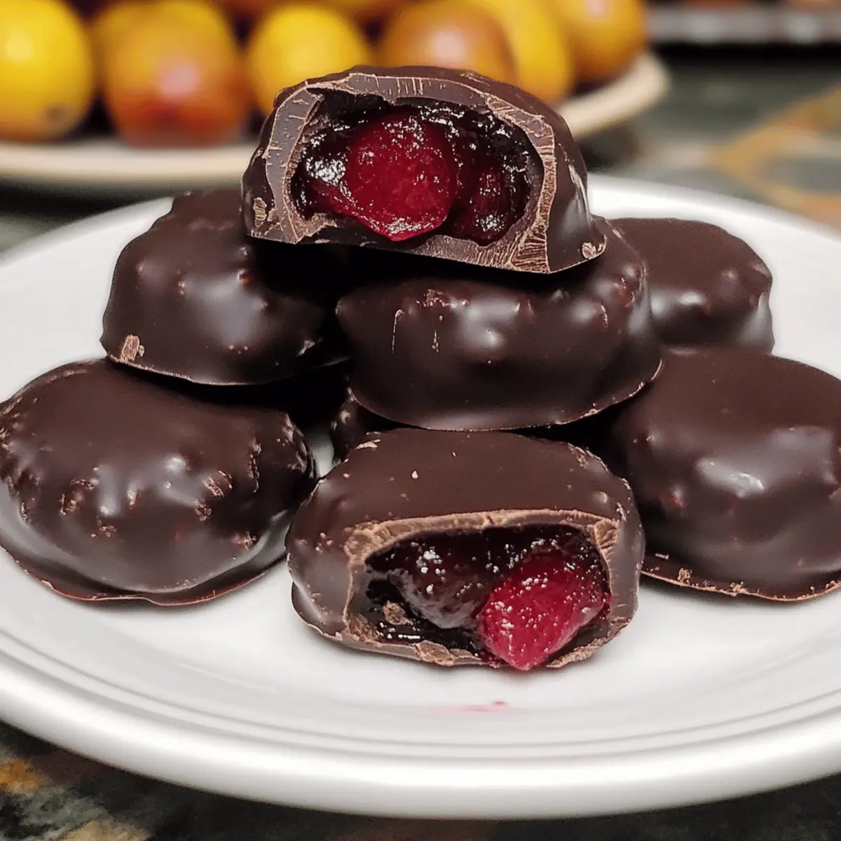 Sauce aux canneberges enrobée de chocolat rapide