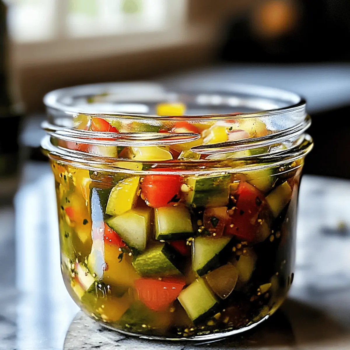 Relish de concombre sucré et épicé fait maison
