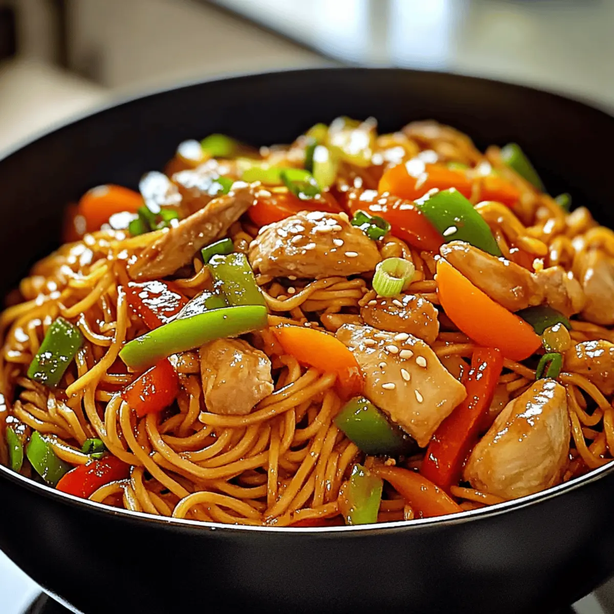 Poulet Lo Mein savoureux en 20 minutes chrono