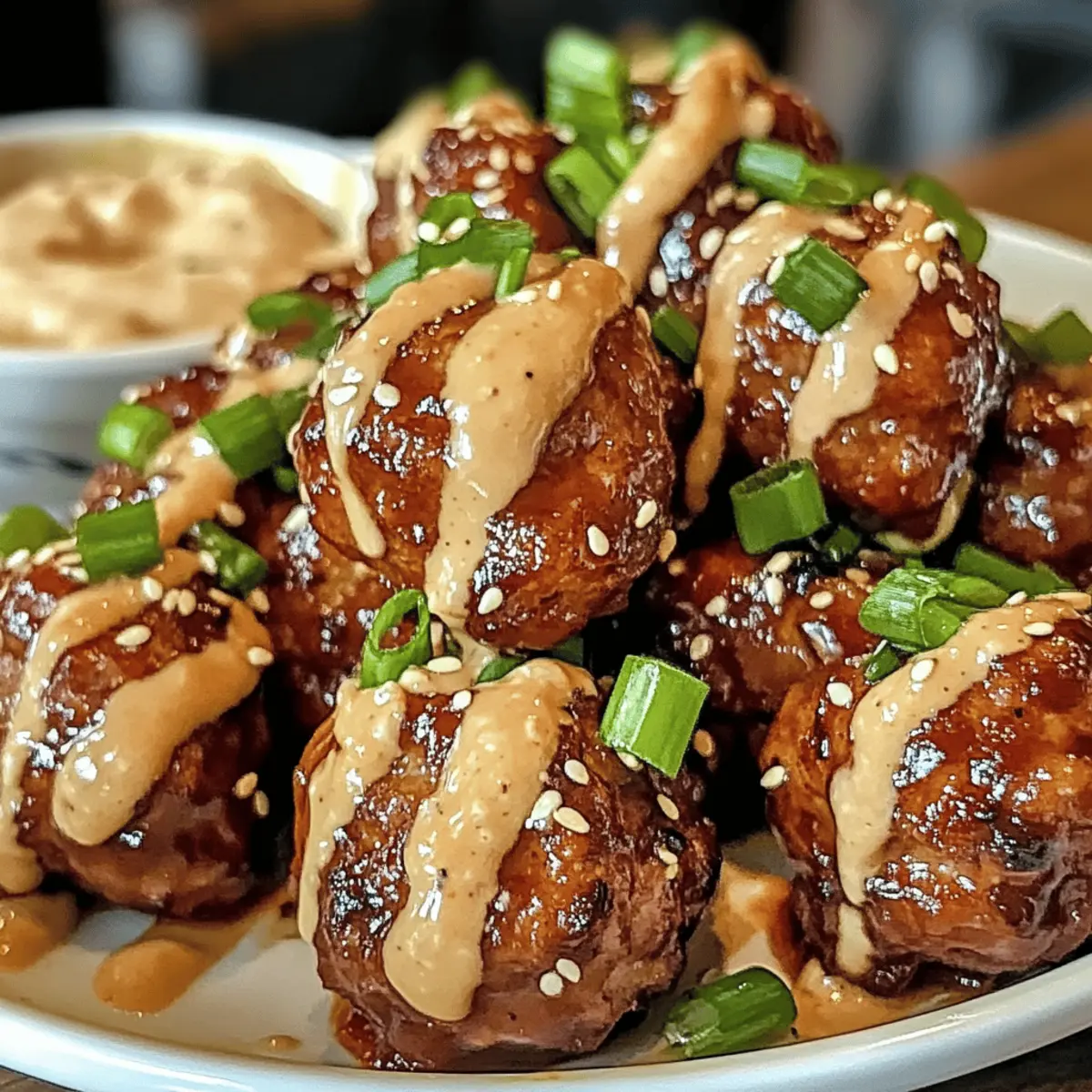 Boulettes de viande coréennes tendres avec sauce mayo épicée