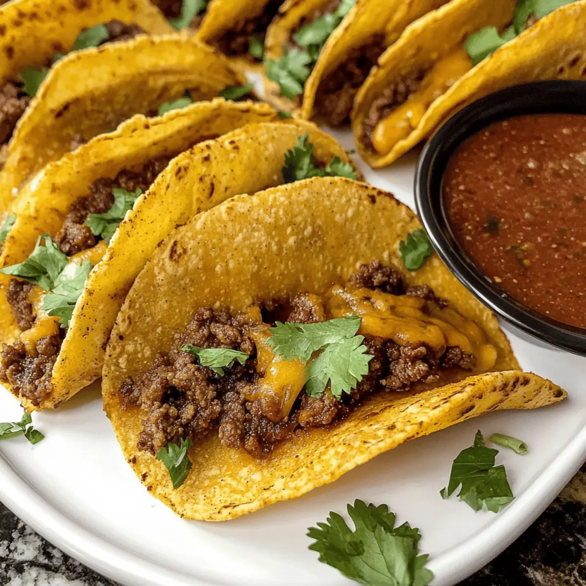 Tacos de boeuf cuits au four croustillants à la maison