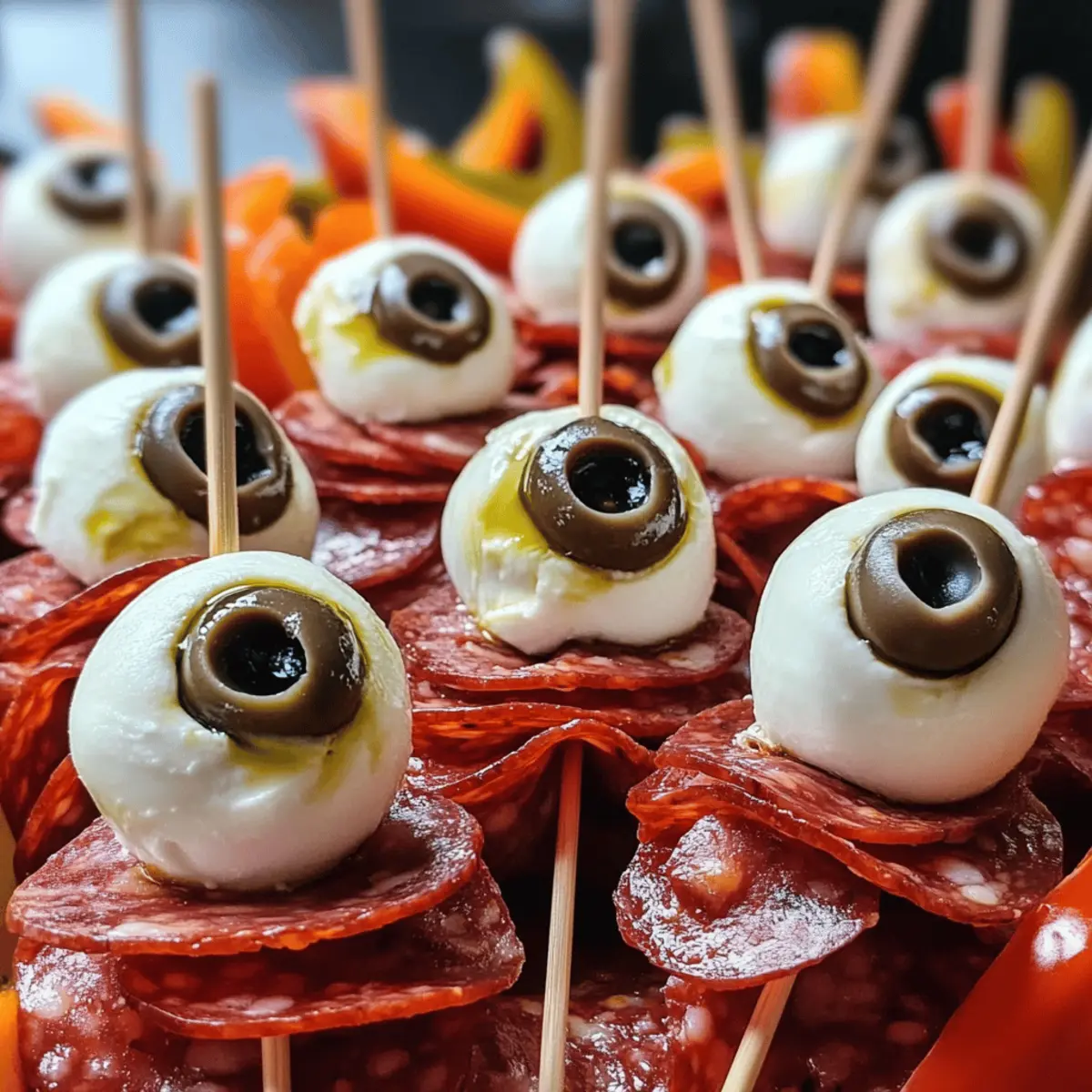 Salami à l’œil piqué effrayant pour Halloween