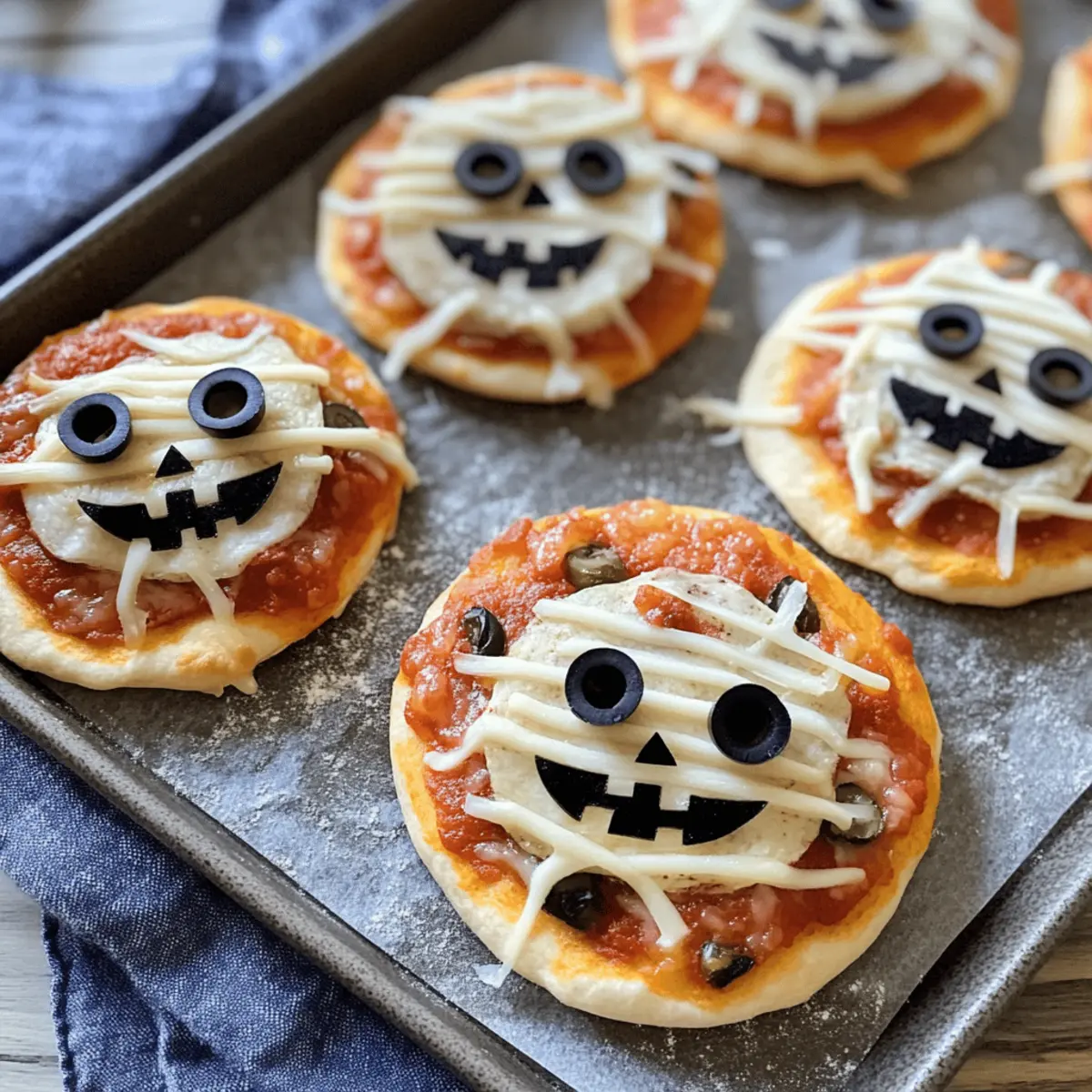 Mini Pizzas d'Halloween Délicieusement Effrayantes