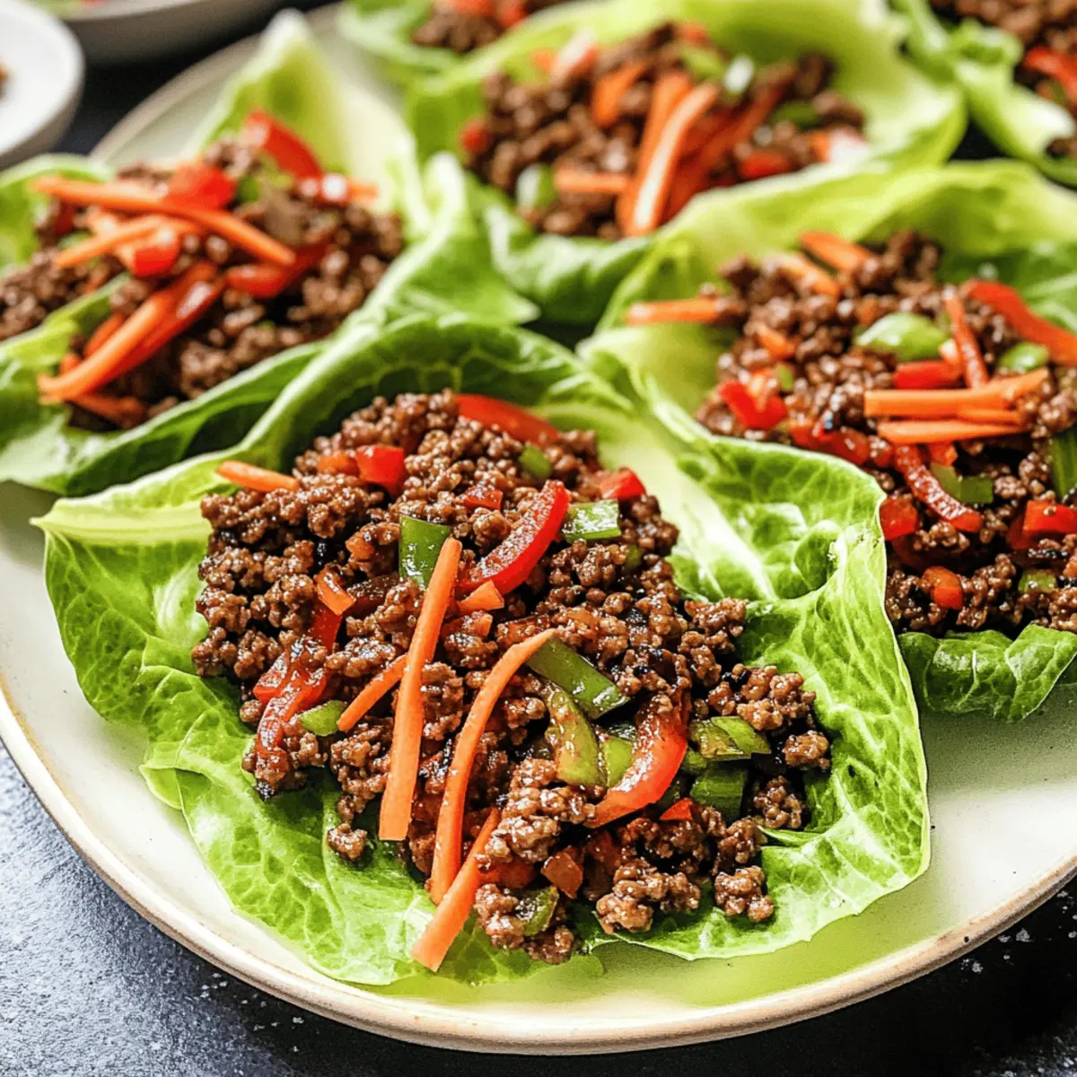 Wraps de laitue au bœuf haché à l'asiatique faciles