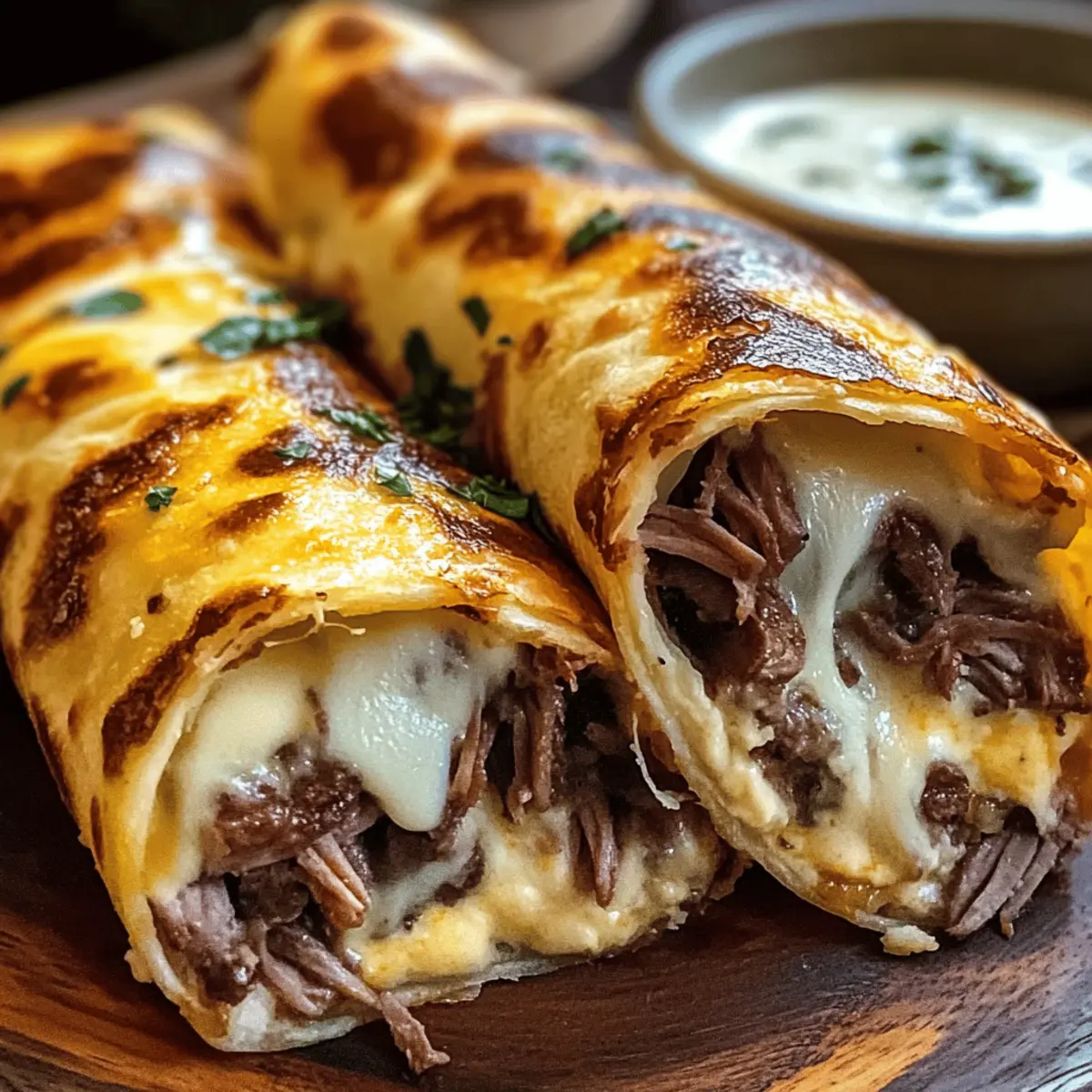 Roulés de tortilla au dip français délicieux et rapides