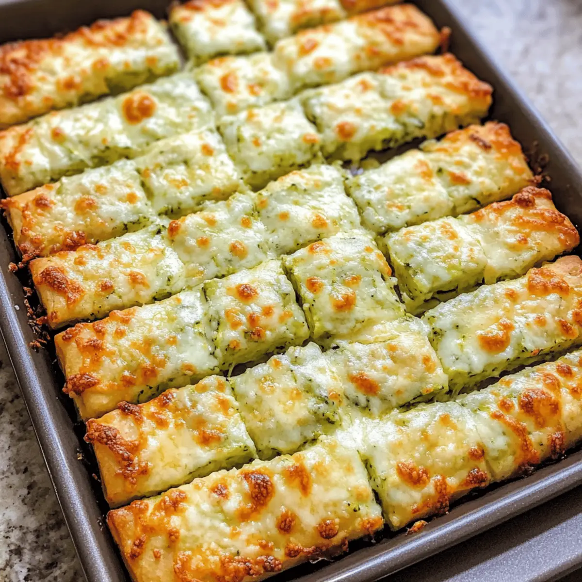 Bâtonnets de pain au fromage et à la courgette faciles