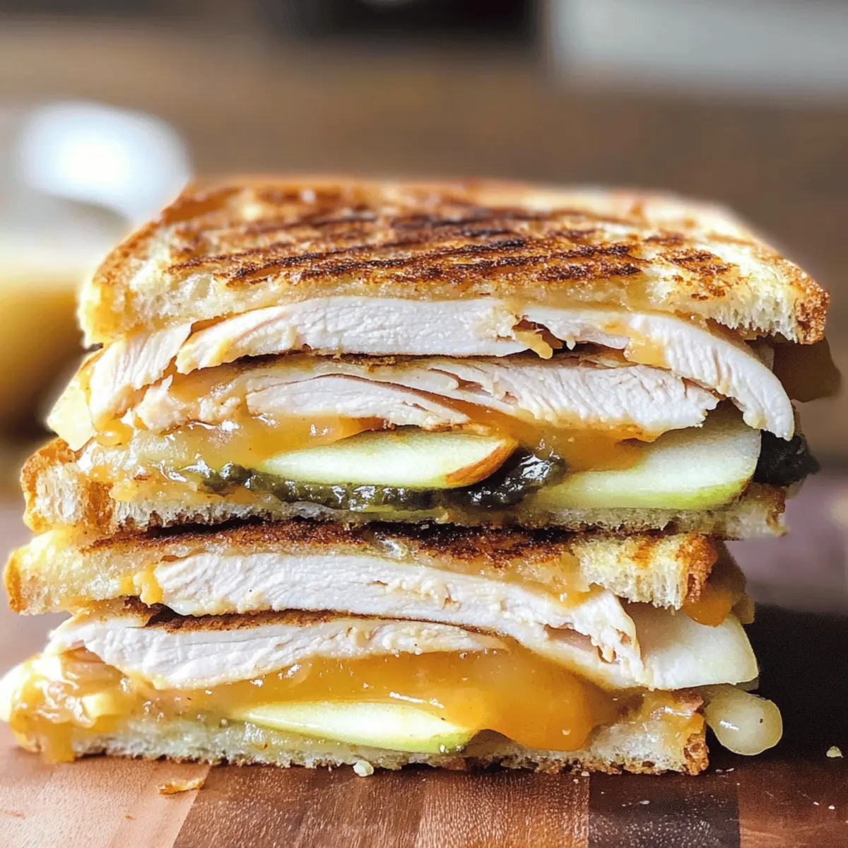 Panini de dinde grillé au beurre de pomme