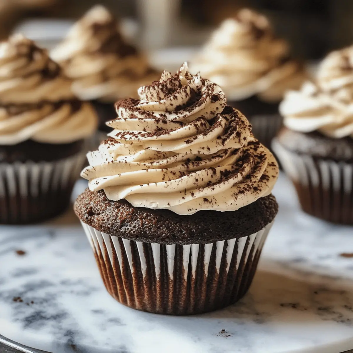 Cupcakes Tiramisu à l'Espresso et Mascarpone