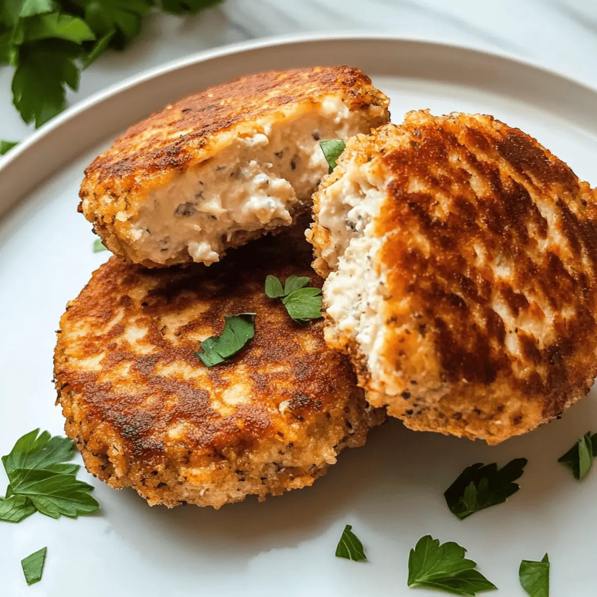 Galettes de Poulet au Fromage Cottage savoureuses et saines