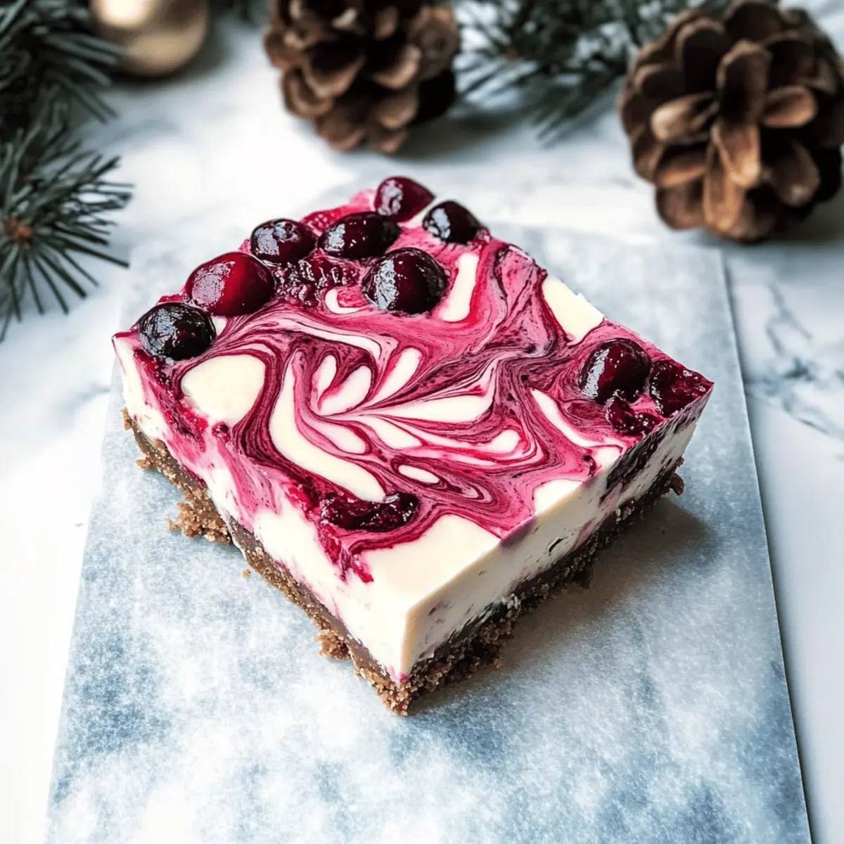 Cheesecake au Chocolat Blanc et Cranberries Vegan et Sans Cuisson
