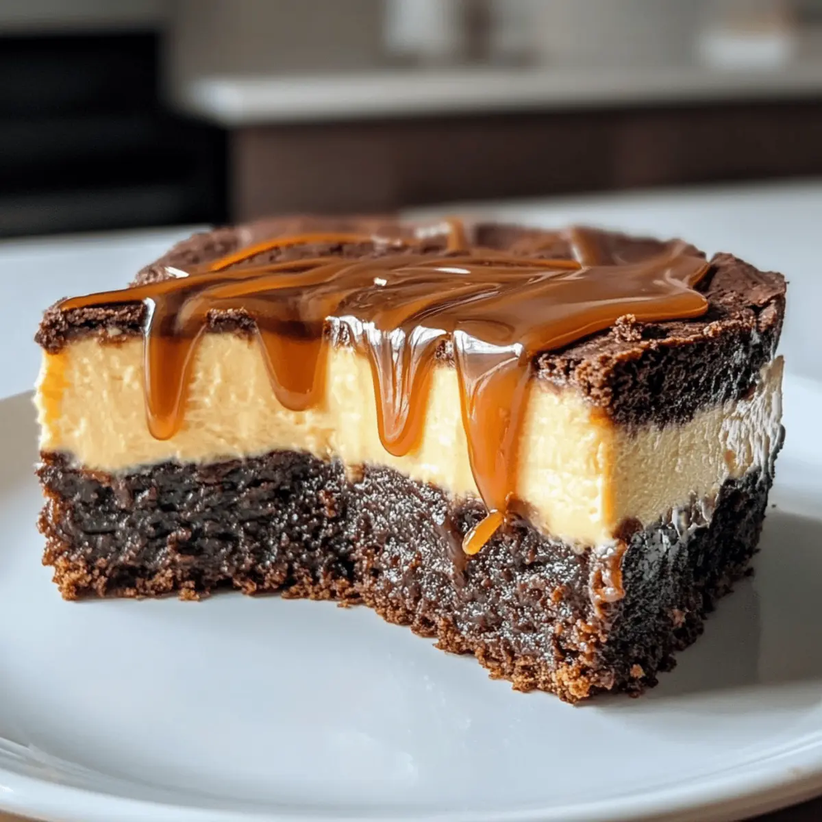 Cheesecake au brownie caramel irrésistible et facile