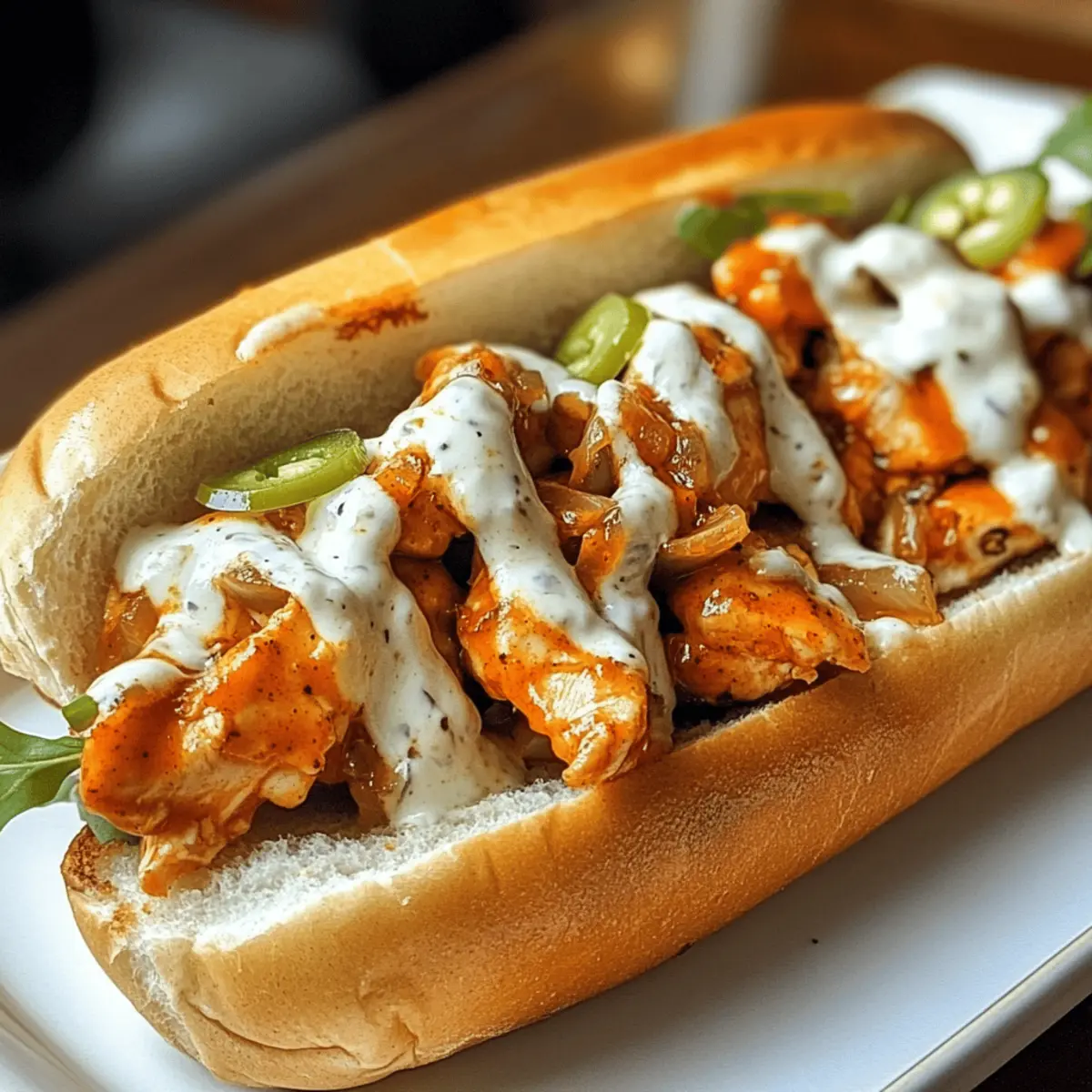 Meilleur cheesesteak au poulet buffalo irrésistible