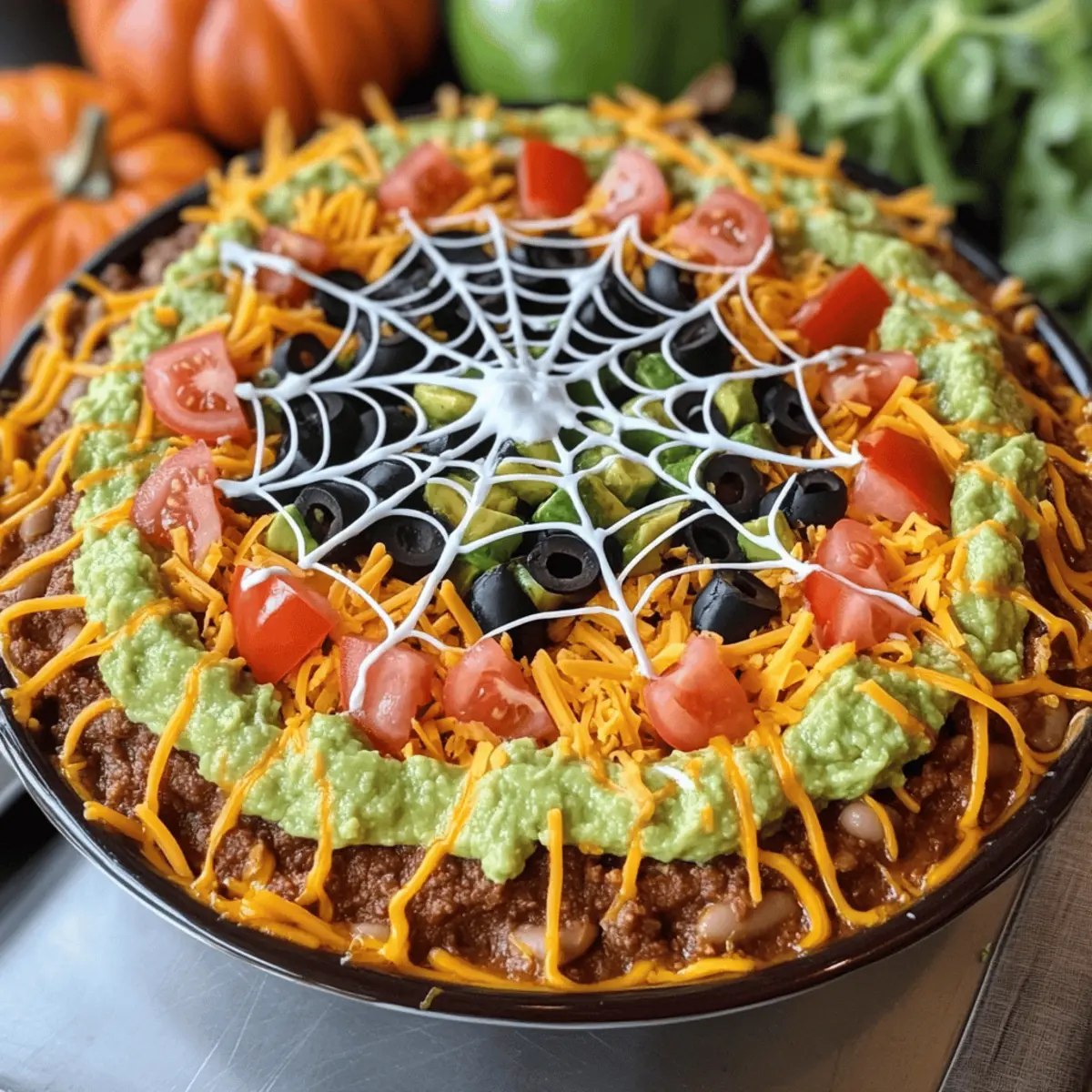 Trempette en toile d'araignée pour Halloween