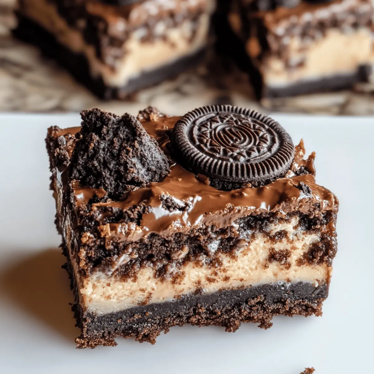 Barres de cheesecake au brownie irrésistibles