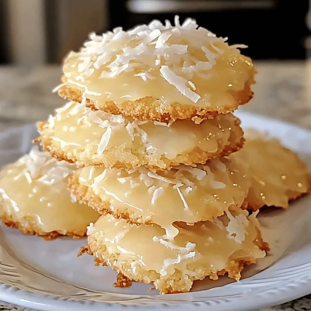 Biscuits au fromage à la crème au citron et noix de coco