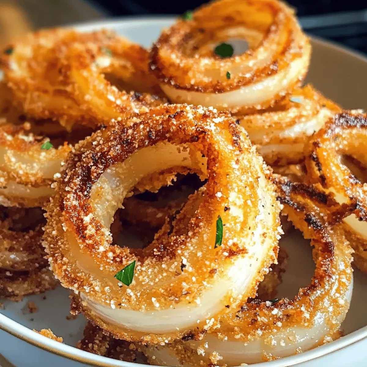 Oignonsrings au parmesan croustillants au four