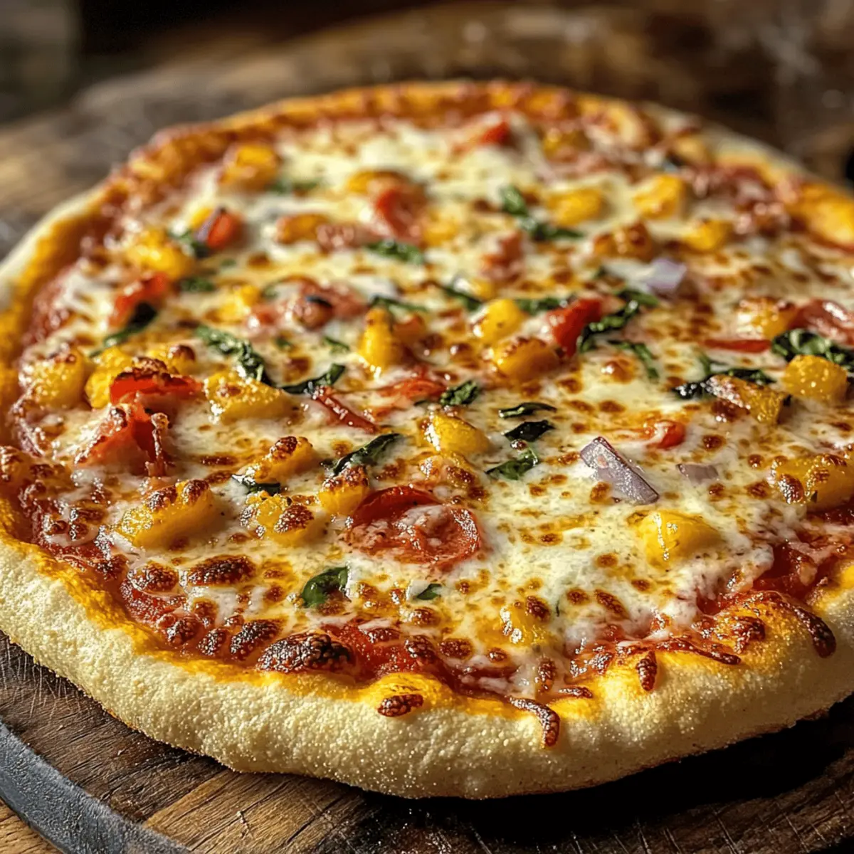 Croûte de pizza au fromage cottage protéinée et savoureuse