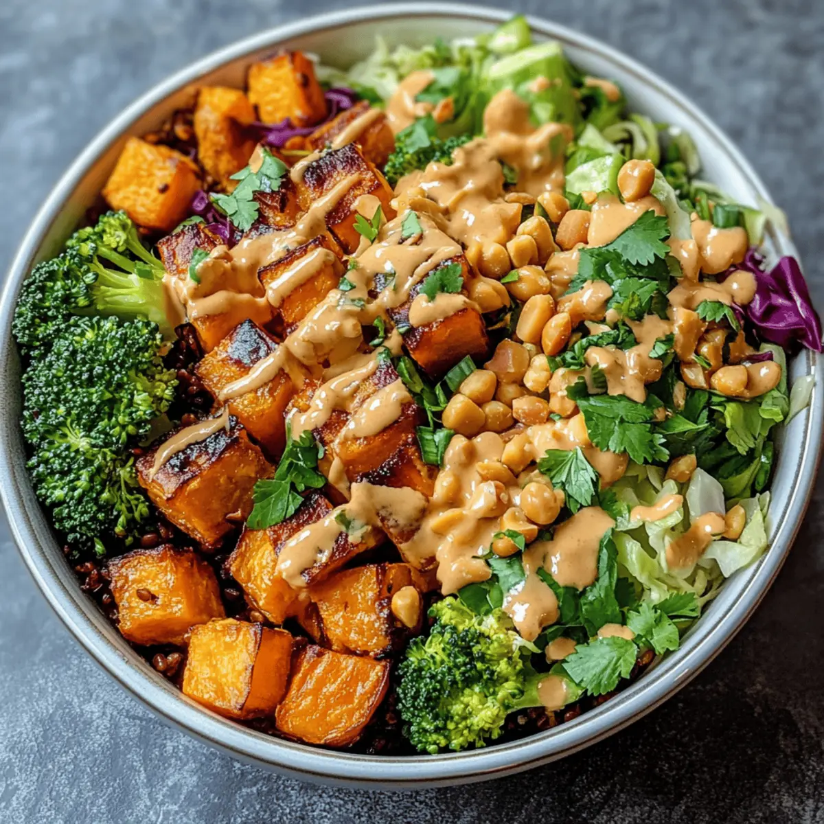 Bol Bouddha au Patate Douce et Sauce aux Cacahuètes