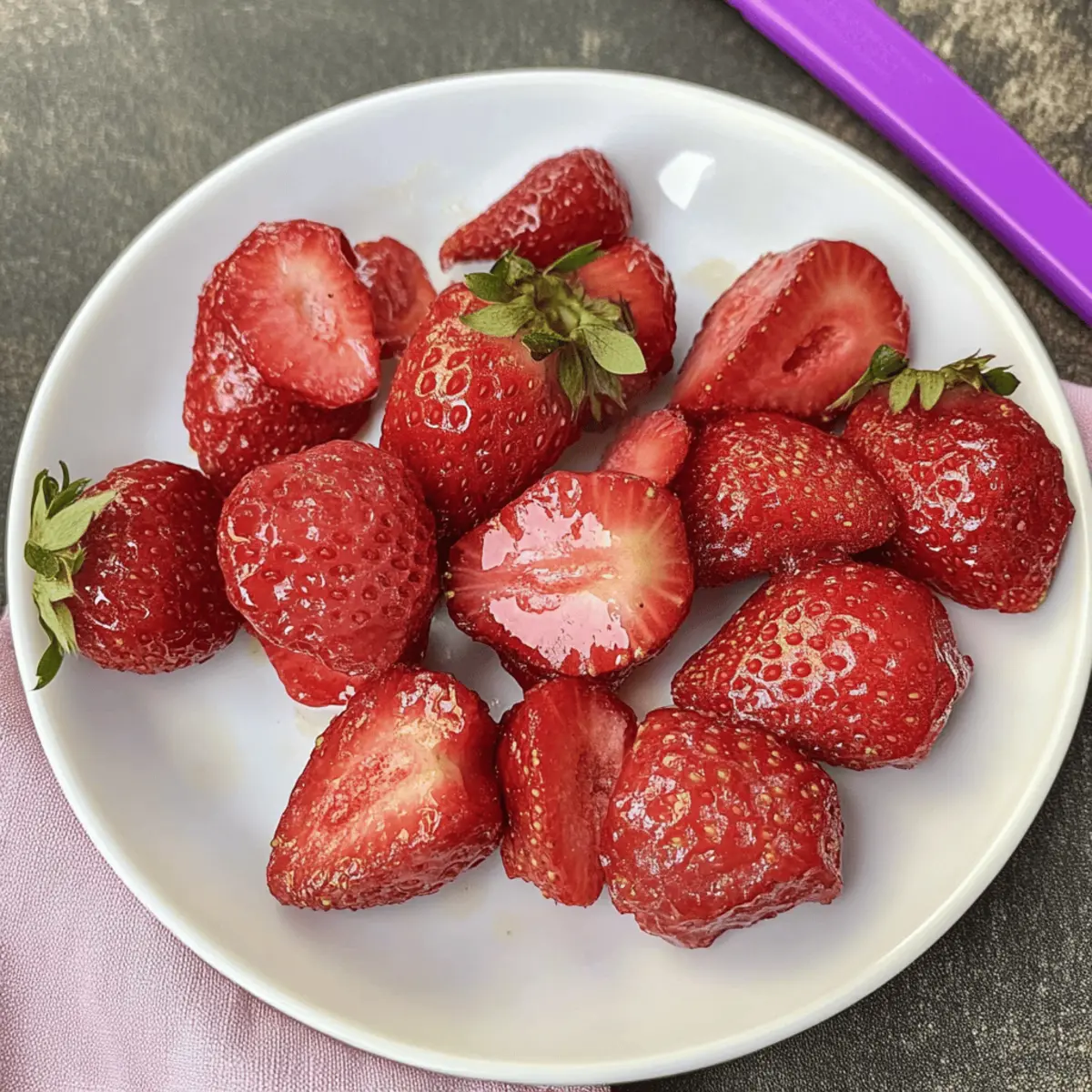 Fraises à la friteuse à air croustillantes et saines