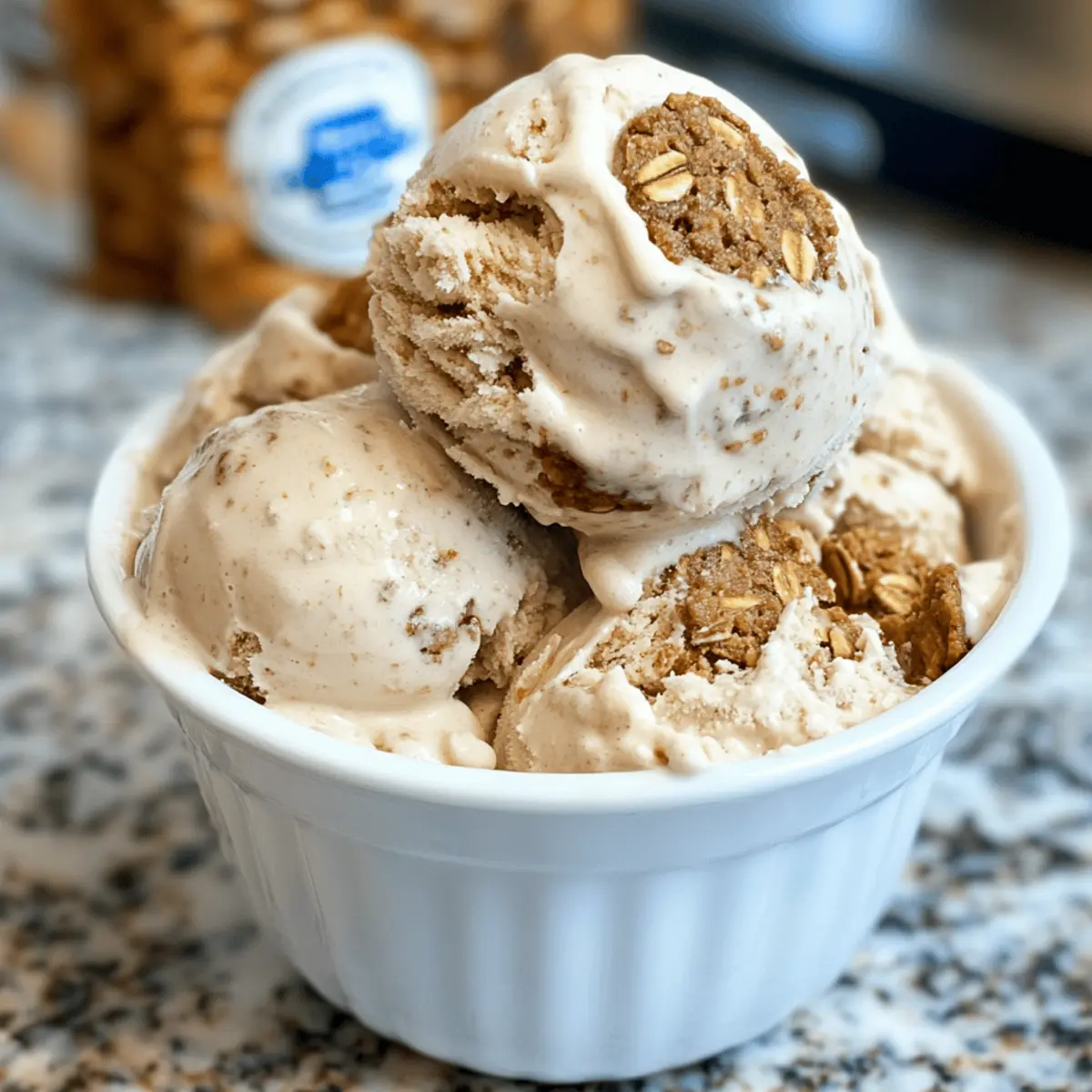 Crème glacée aux tartes à l’avoine crémeuse et facile