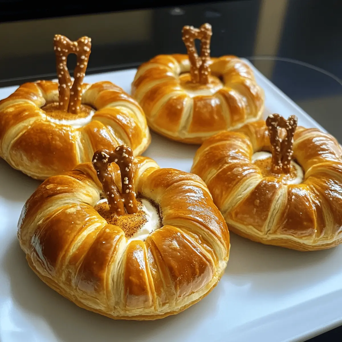 Croissants de citrouille avec fromage à la crème et tarte à la citrouille : délice d'automne