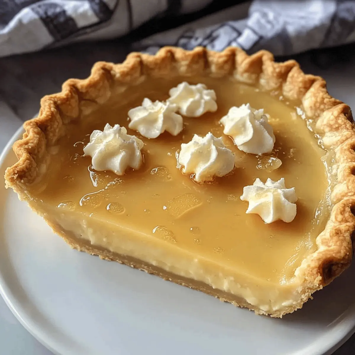 Miel tarte crémeuse à croûte croustillante