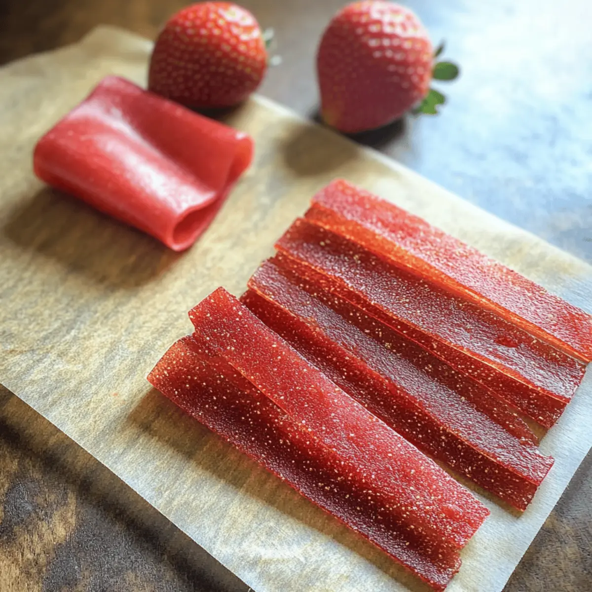 Cuir de fruit fraise pomme fait maison délicieux