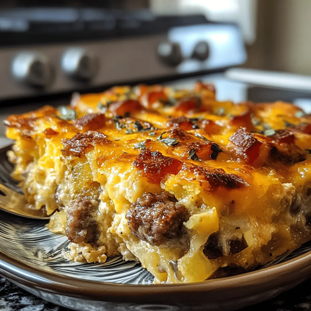 Casserole de Petit-Déjeuner Crack Savoureuse et Réconfortante