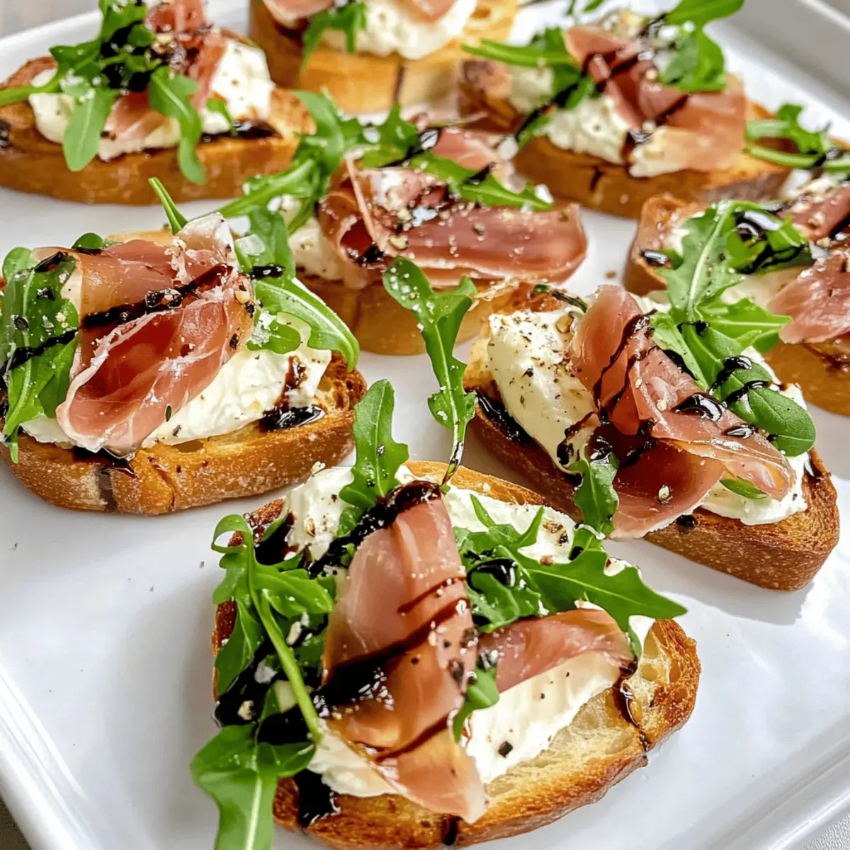 Crostini Boursin Prosciutto Roquette pour vos apéros