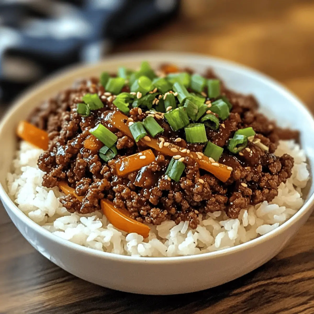 Bol de boeuf haché coréen rapide et savoureux