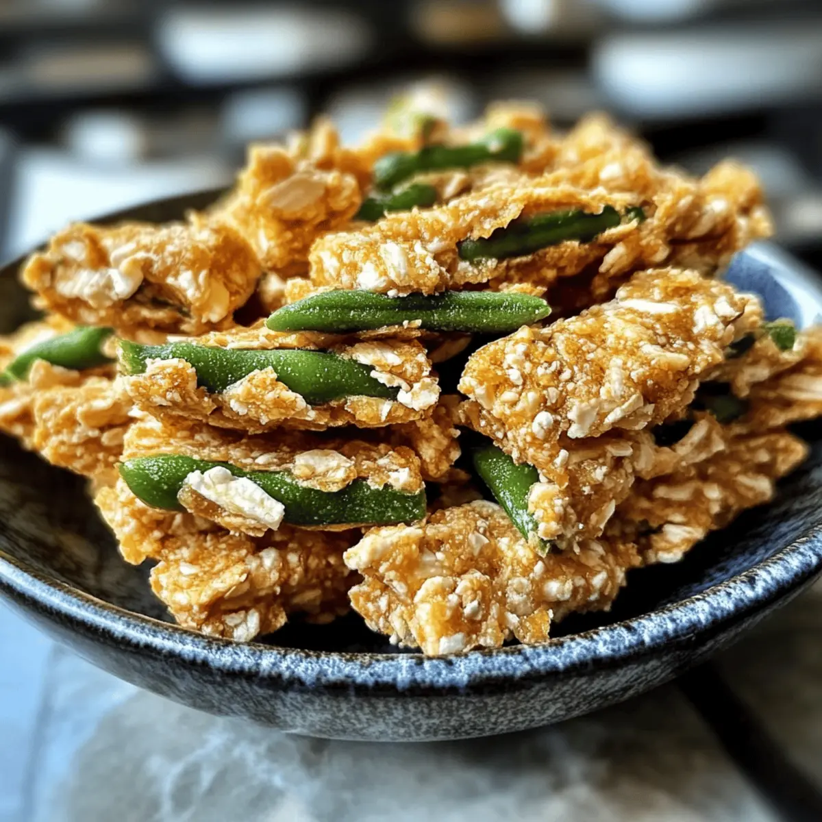 Croquants de poulet et haricots verts maison pour chiens